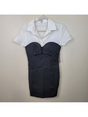 NWT Tobi Illusionista Black & White Bodycon Dress